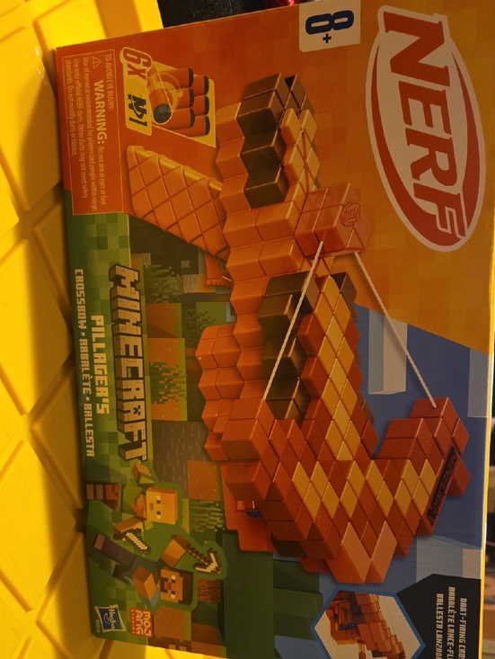 Nerf Other - Nerf Minecraft Pillager Crossbow Toy - Orange and Brown
